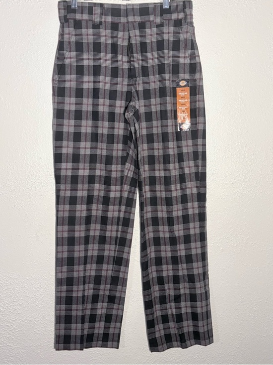 Dickies Other - Dickies Plaid Chino Pants Size 30x32 Black Gray Red Regular Fit Straight NWT